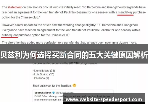 贝兹利为何选择买断合同的五大关键原因解析